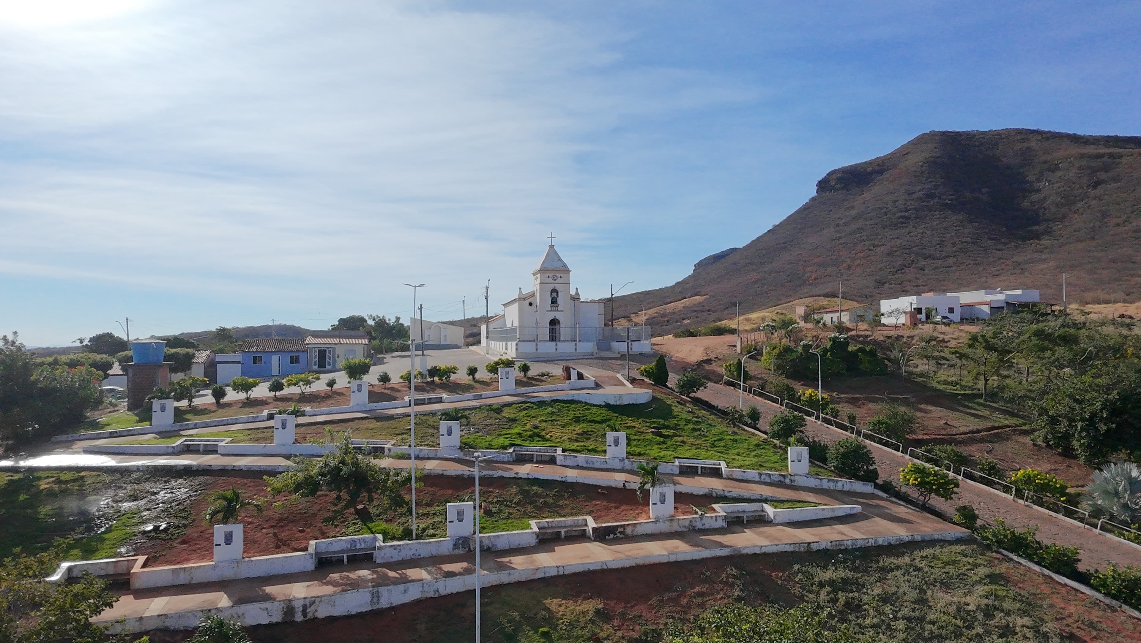 Vista aérea da igreja
